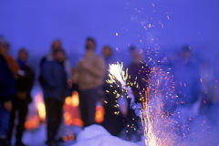 Fyrverkeri, Valborg, Kvikkjokk © Kvikkjokksfotografen Tor Tuorda