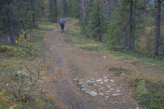 Arkeologisk lämning på Padjelantaleden vid Kvikkjokk, kokgrop © Kvikkjokksfotografen Tor Tuorda