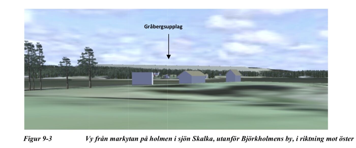 Det ger ju jobb med enorma sprängstensupplag vid Björkholmen vid Lilla Lule älv i norra Sverige.