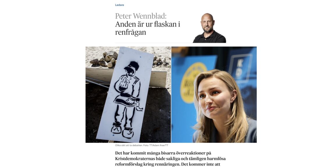 Samehataren Peter Wennblad fabulerar i SvD