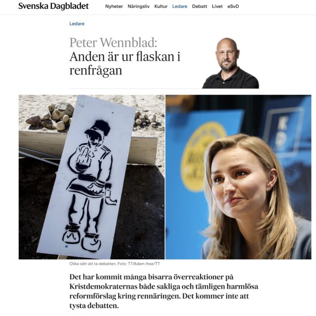 Samehataren Peter Wennblad fabulerar i SvD